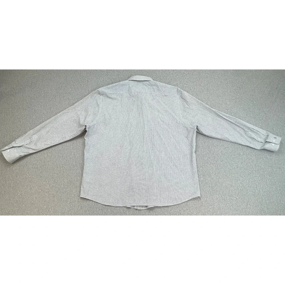 Original Penguin Shirt Mens Micro 17 - 34/35 Check Cotton Blend Slim Button Up